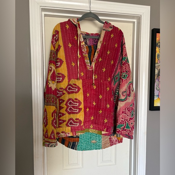 Reversible Colorful Patchwork Hoodie - Picture 2 of 2